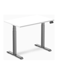 Dual Melamine Sit Stand Desk 1200x750mm in White/Space Grey