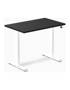 Desky Dual Melamine Sit Stand Desk - Black / 1200x750mm / White