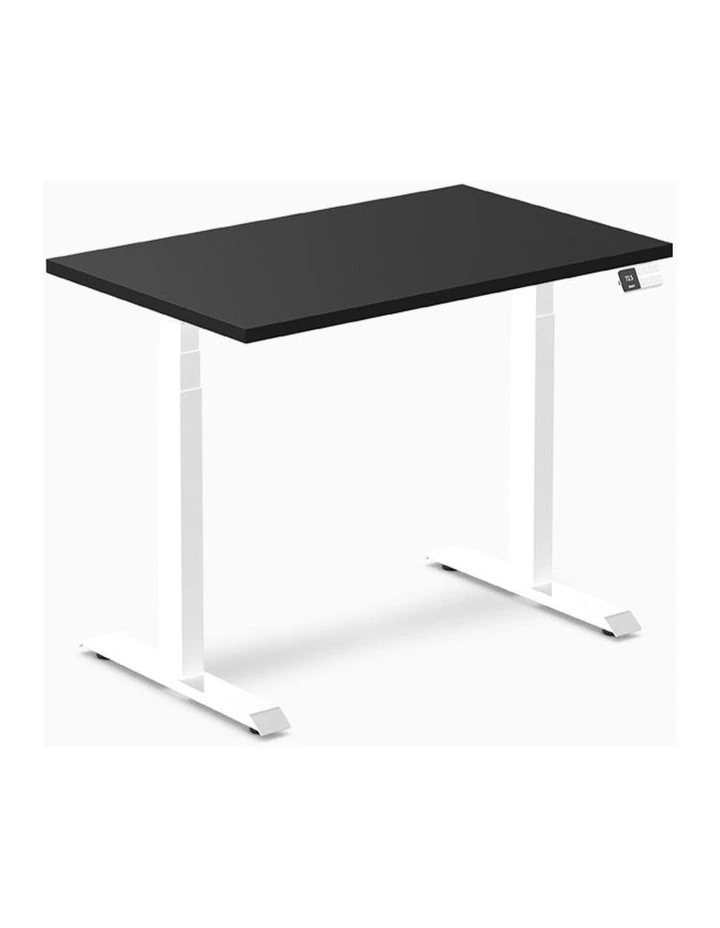 Desky Dual Melamine Sit Stand Desk - Black / 1200x750mm / White image 1
