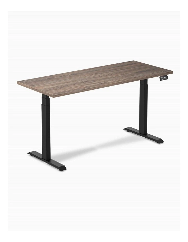 Dual Melamine Sit Stand Desk 1800x750mm in Brown image 1