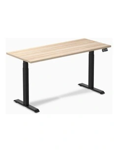 Dual Melamine Sit Stand Desk 1800x750mm in Classic Oak