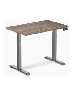 Dual Melamine Sit Stand Desk 1200x750mm in Brown