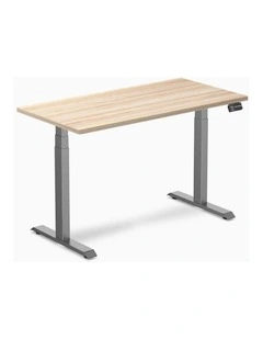 Dual Melamine Sit Stand Desk 1500x750mm in Classic Oak