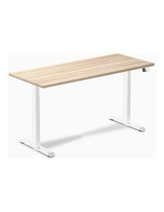 Dual Melamine Sit Stand Desk 1800x750mm in Classic Oak