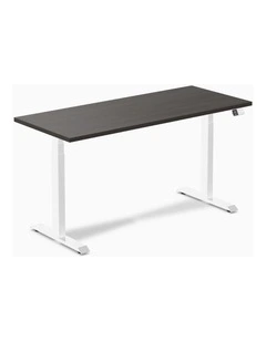 Dual Melamine Sit Stand Desk 2000x750mm in Brown