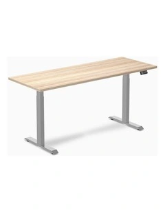 Dual Melamine Sit Stand Desk 2000x750mm in Classic Oak/Grey