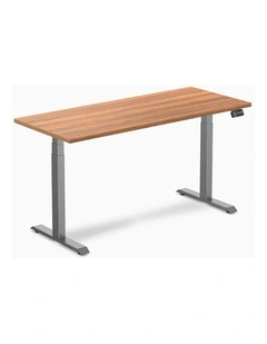Dual Melamine Sit Stand Desk 1800x750mm in Prime Oak/Space Grey