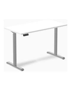 Single Sit Stand Desk 1500x750mm in White/Grey
