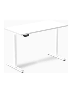 Single Sit Stand Desk 1500x750mm in White/White
