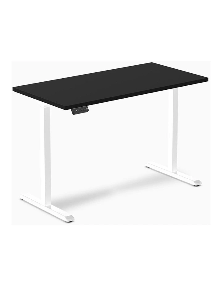 Single Sit Stand Desk 1500x750mm in Black/White image 1