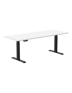 Single Sit Stand Desk 2000x750mm in White/Black