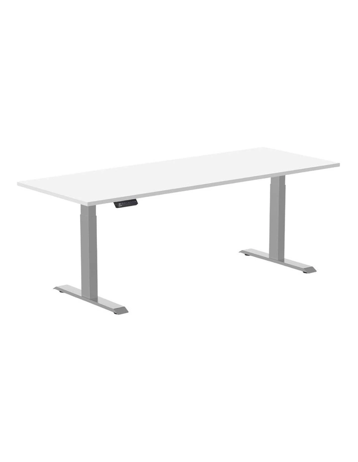 Single Sit Stand Desk 2000x750mm in White/Grey image 1