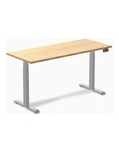 Dual Bamboo Sit Stand Desk 1800x750mm in Grey