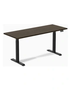 Dual Bamboo Sit Stand Desk 2000x750mm in Matte Black