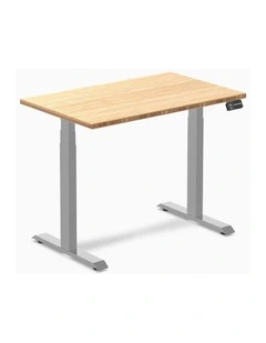 Desky Dual Bamboo Sit Stand Desk - Bamboo / 1200x750mm / Grey