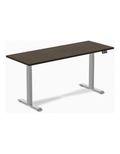 Desky Dual Bamboo Sit Stand Desk - Dark Bamboo / 2000x750mm / Grey