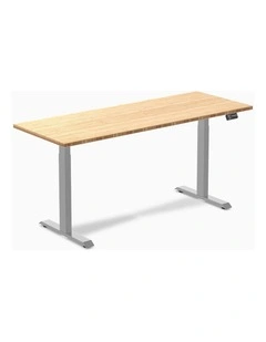 Desky Dual Bamboo Sit Stand Desk - Bamboo / 2000x750mm / Grey