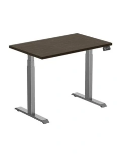 Dual Bamboo Sit Stand Desk 1200x750mm Dark Bamboo/Space Grey