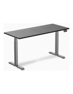 Dual Bamboo Sit Stand Desk 1800x750mm in Dark Bamboo/Space Grey