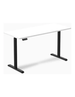 Single Sit Stand Desk 1800x750mm in White/Black
