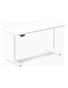 Single Sit Stand Desk 1800x750mm in White/White