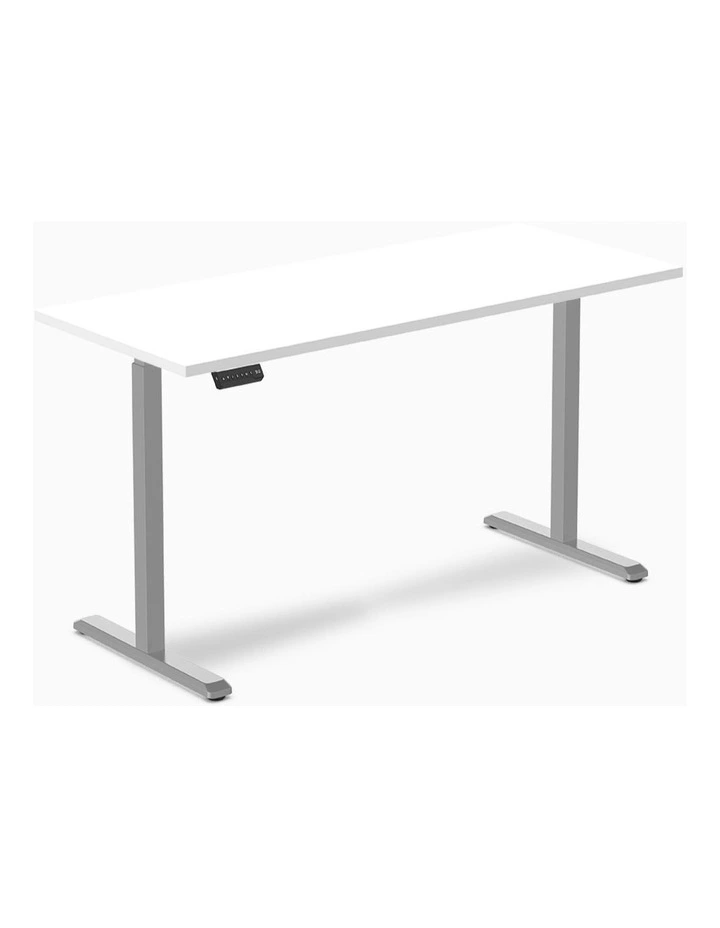 Single Sit Stand Desk 1800x750mm in White/Grey image 1