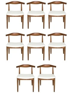 Pack of 8, Replica Hans Wegner Elbow Chair CH20