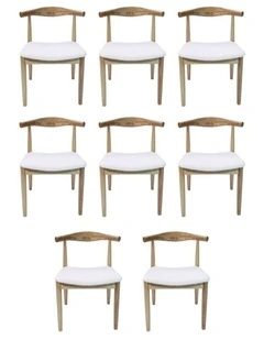 Pack of 8, Replica Hans Wegner Elbow Chair CH20