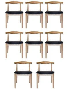 Pack of 8, Replica Hans Wegner Elbow Chair CH20
