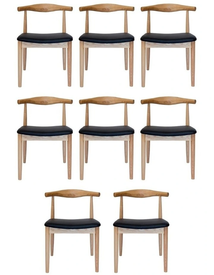 Pack of 8, Replica Hans Wegner Elbow Chair CH20 image 1