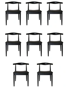 Pack of 8, Replica Hans Wegner Elbow Chair CH20