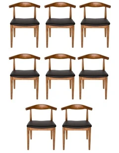 Pack of 8, Replica Hans Wegner Elbow Chair CH20