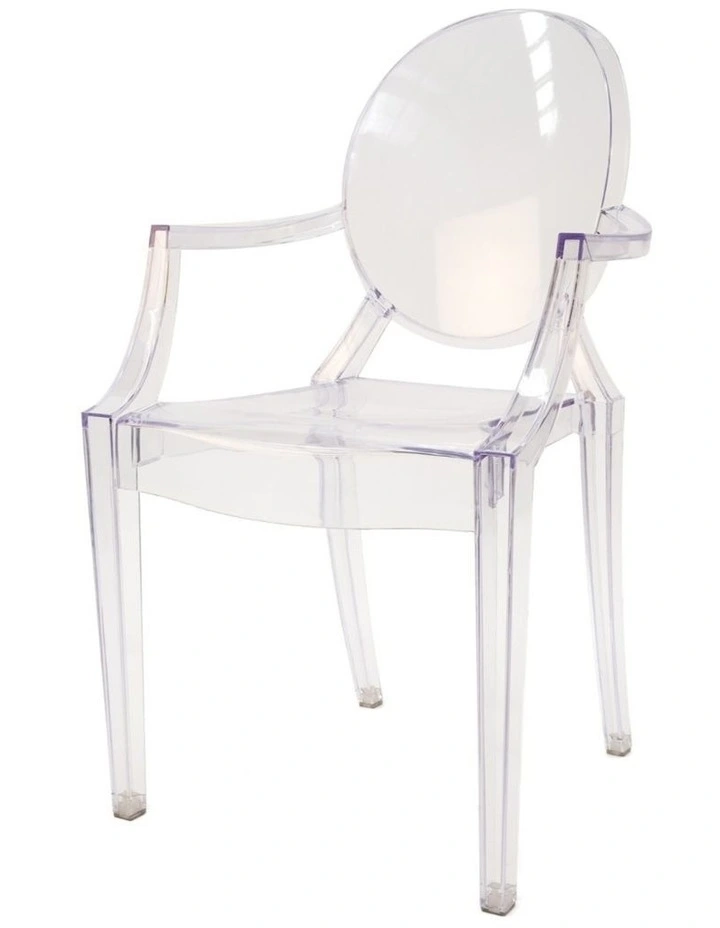 Pack of 4, Replica Philippe Starck Louis Ghost Arm Chair, Clear image 2