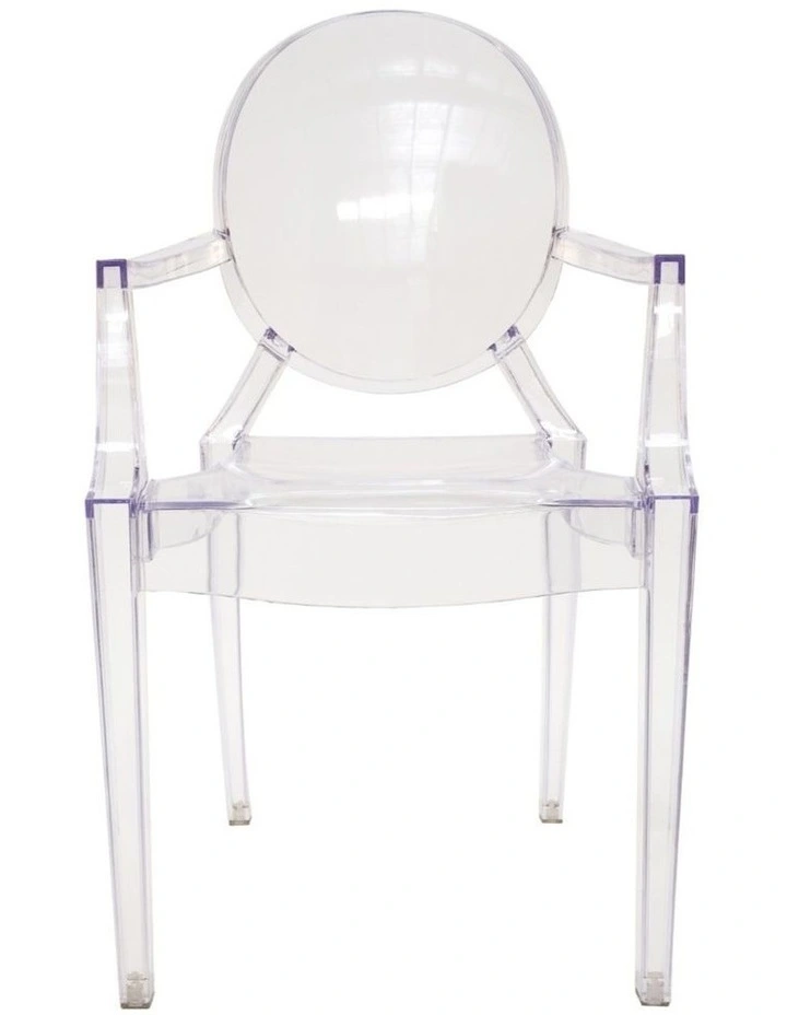 Pack of 4, Replica Philippe Starck Louis Ghost Arm Chair, Clear image 3