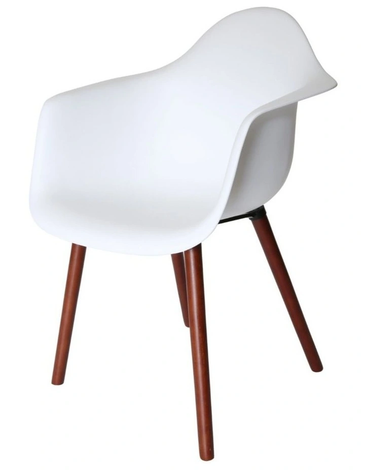Replica Eames DAW Hal Inspired Chair, Plastic & Walnut image 2