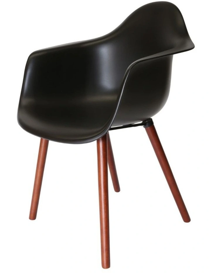 Replica Eames DAW Hal Inspired Chair, Plastic & Walnut image 3
