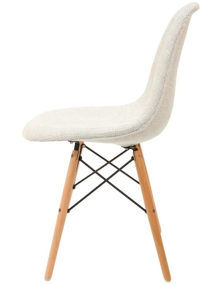 Replica Eames DSW Eiffel Chair, Fabric & Natural image 3