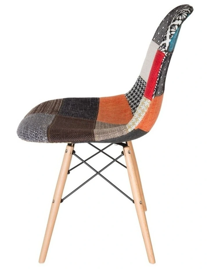 Replica Eames DSW Eiffel Chair, Fabric & Natural image 3