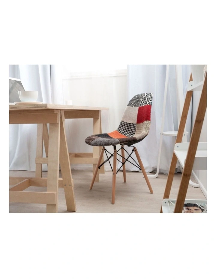 Replica Eames DSW Eiffel Chair, Fabric & Natural image 5