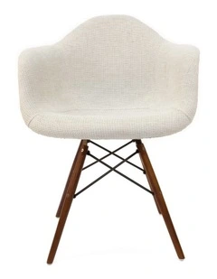Replica Eames DAW Eiffel Chair, Fabric & Walnut
