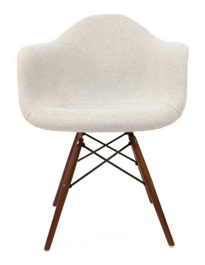 Replica Eames DAW Eiffel Chair, Fabric & Walnut image 1