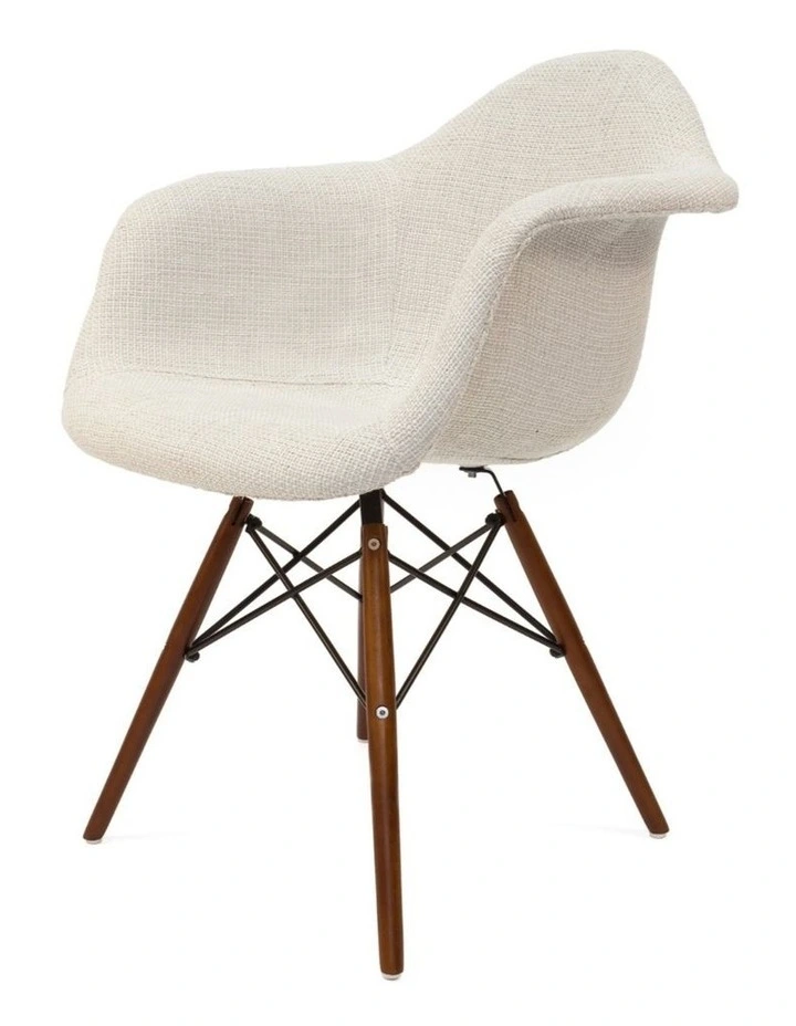 Replica Eames DAW Eiffel Chair, Fabric & Walnut image 2