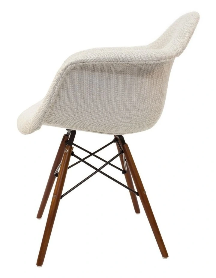 Replica Eames DAW Eiffel Chair, Fabric & Walnut image 3