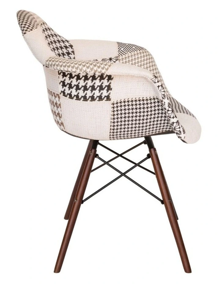 Replica Eames DAW Eiffel Chair, Fabric & Walnut image 3