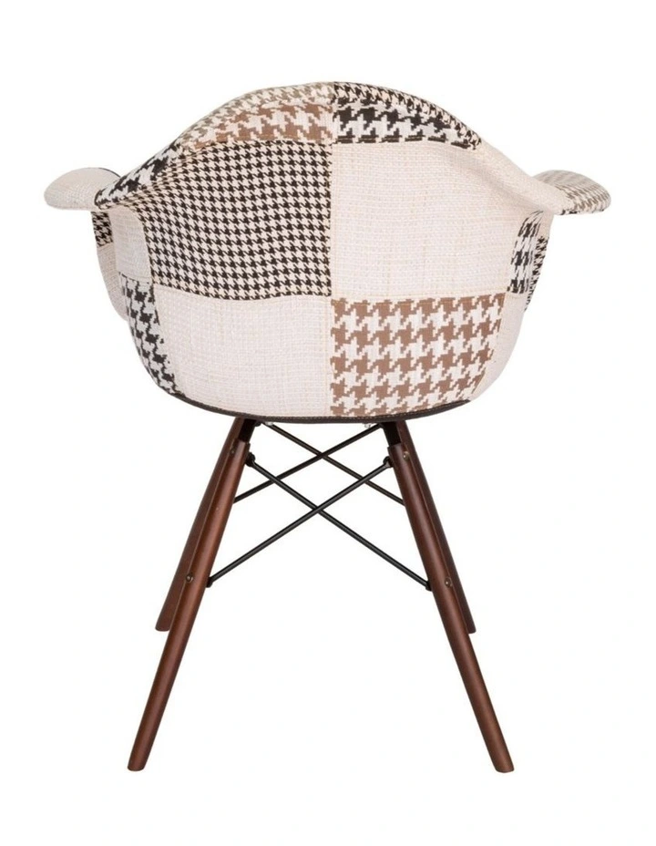 Replica Eames DAW Eiffel Chair, Fabric & Walnut image 4