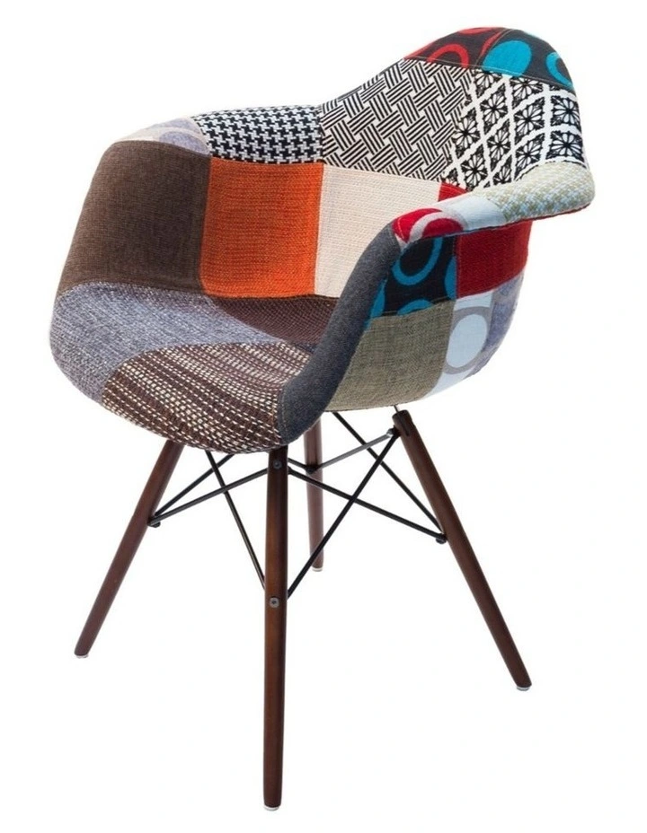 Replica Eames DAW Eiffel Chair, Fabric & Walnut image 2