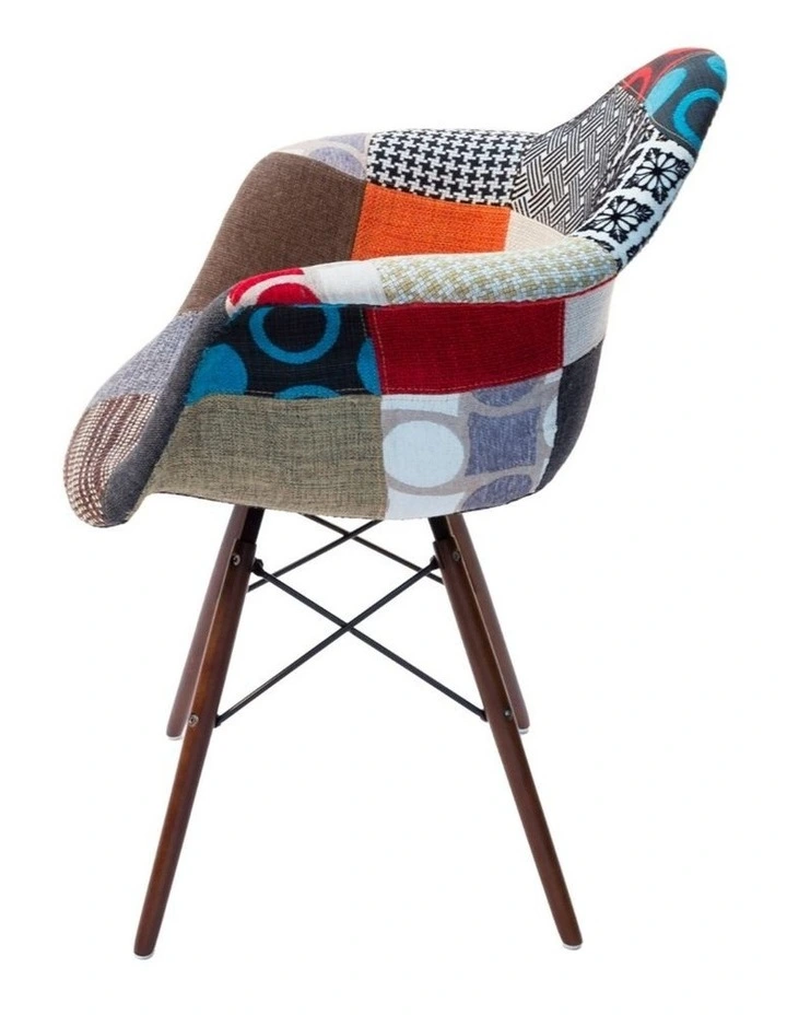 Replica Eames DAW Eiffel Chair, Fabric & Walnut image 3