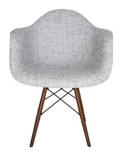 Replica Eames DAW Eiffel Chair, Fabric & Walnut