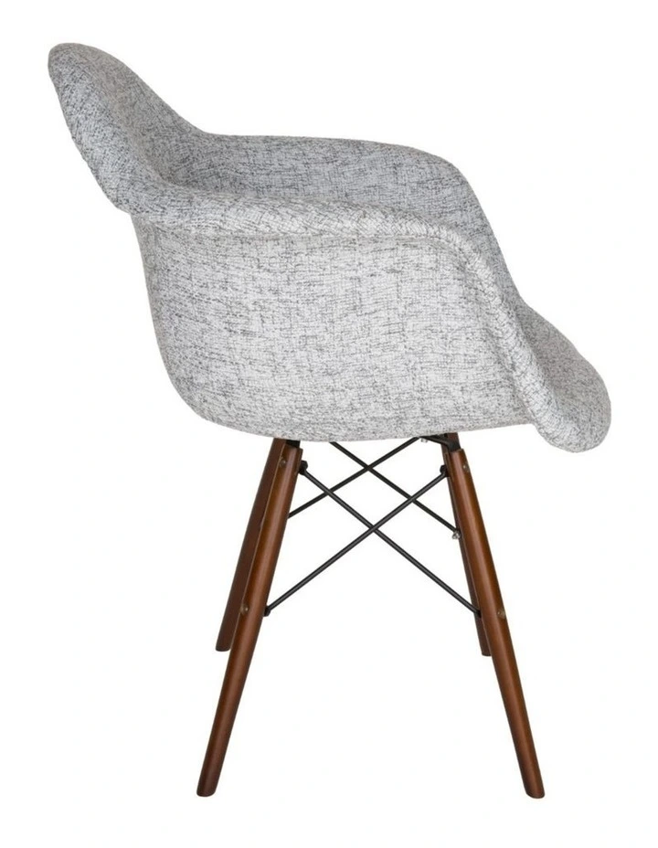 Replica Eames DAW Eiffel Chair, Fabric & Walnut image 3