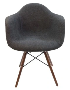 Replica Eames DAW Eiffel Chair, Fabric & Walnut